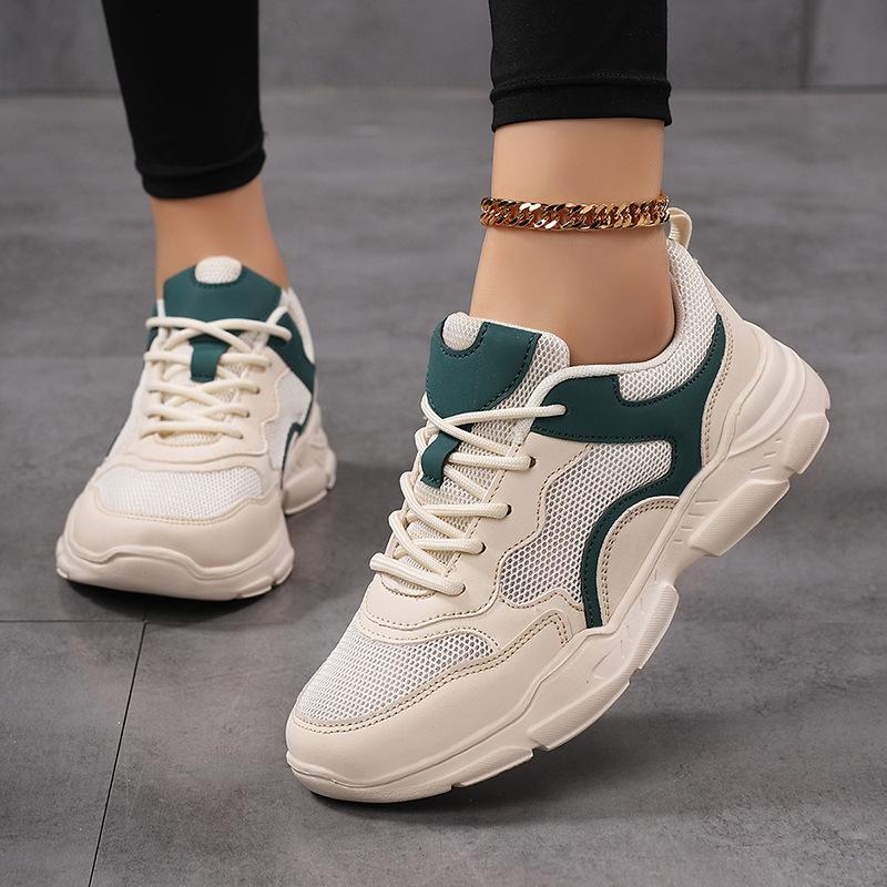 

Women s spring and summer breathable running sneakers lightweight and comfortable versatile casual shoes 35 бежевый