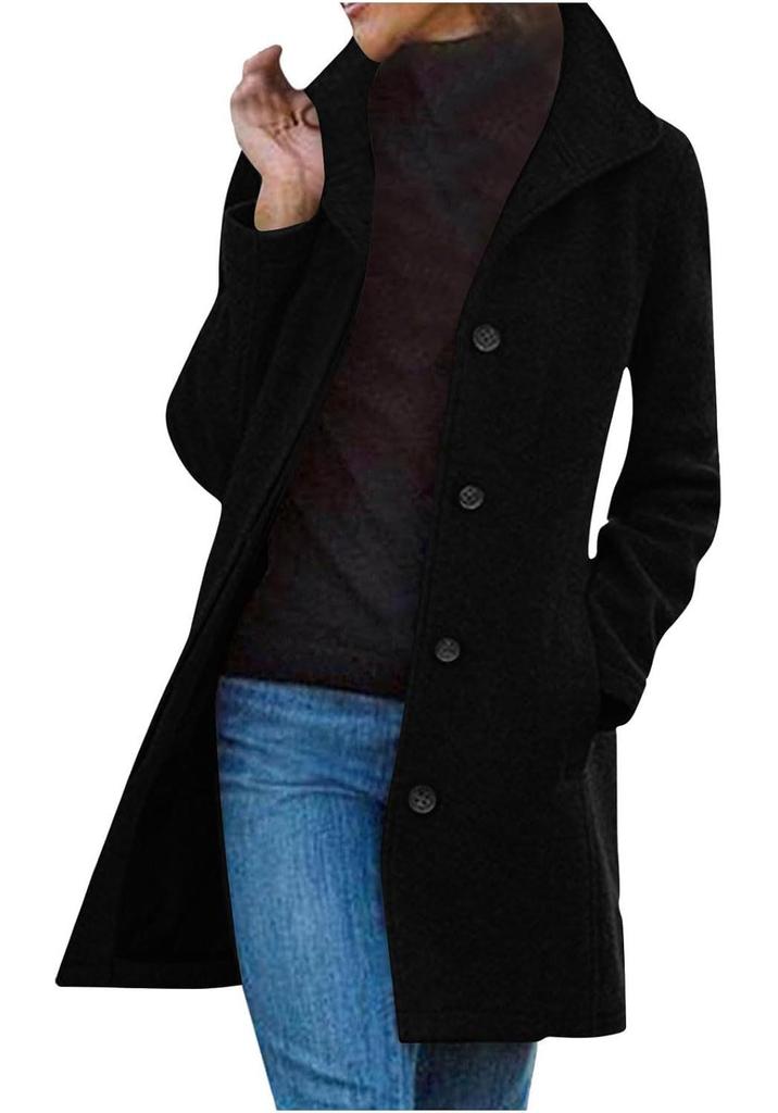 Cross2026 Autumn/Winter Women's Mid-Length Thickened Wool Overcoat