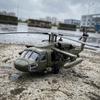 1:64 Sikorsky Uh-60 Black Hawk Utility Armed Transport Helicopter Alloy Diecast Home Decoration Desktop Display Present Ornament