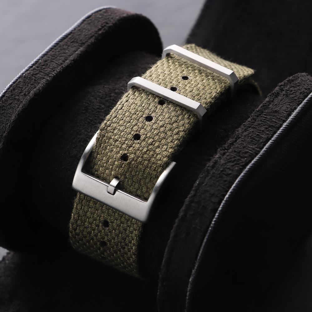 Ribbed Nylon Watch Band 20mm 22mm Comfortable Watch Straps Loop Military Washable Bracelet for Men Watchbands Watch Accessories