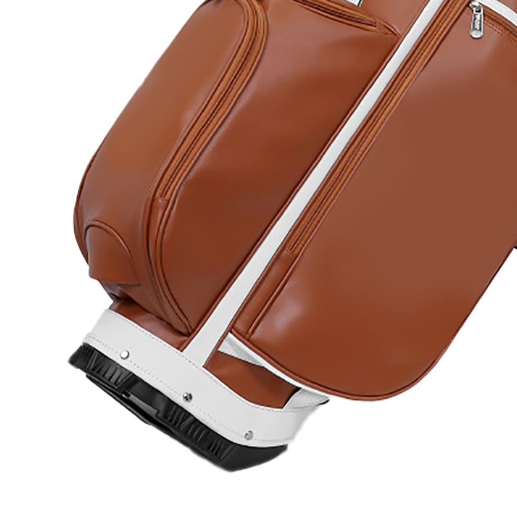 Golf Stand Bag Super Fiber Leather Stable Triangular Support Fashionable Appearance