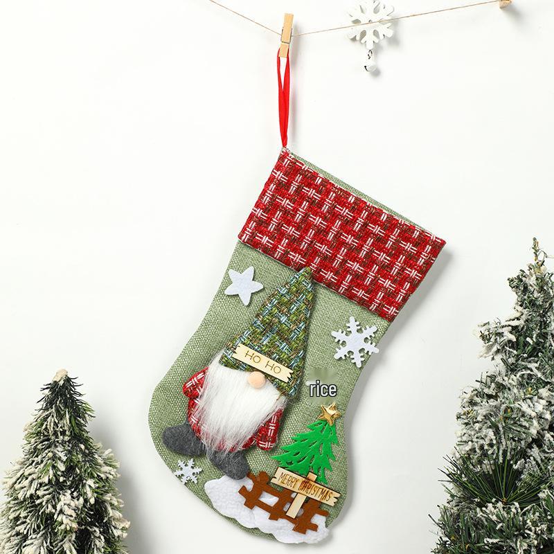 Christmas Stocking Gift Bag – Candy & Ornament Holder for Tree Decorations