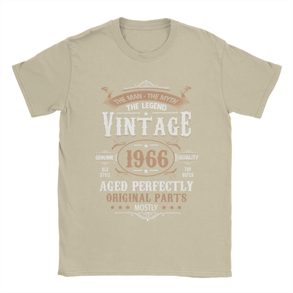 60th Birthday Vintage 1966 Unisex Myth Legend Retro Birthday Gift T Shirts Unisex Pure Cotton Amazing TShirt Crew Neck Tee Shirt