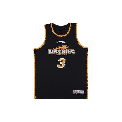 Li Ning CBA Series Letter Logo Print Quick-Dry Cool Basketball Jersey Player Edition 23-24 Season Liaoning Bengang Team Zhao Jiwei 3 AAYTA83-2