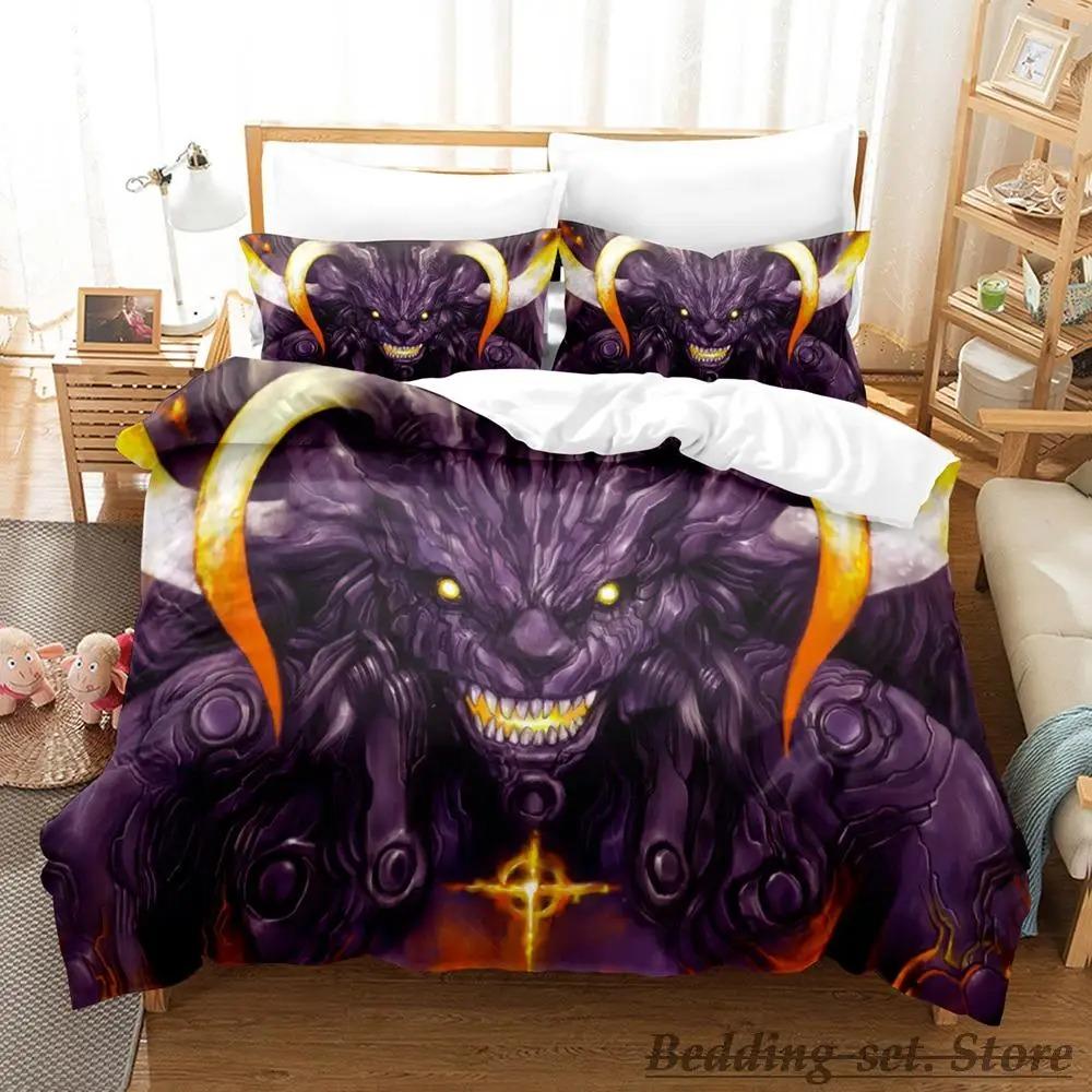 Comfortable Anime Print Bedding Set With Duvet Cover And Pillowcases Single Twin Full Queen King Sizes For All Ages