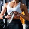 Stainless Steel Protein Shaker Cup Gym Fitness Shakes Bottle 500ml/750ml Portable Mixing Bottle with Steel Ball And Scale