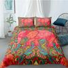 3D Printed Elephant Bedding Set for Boys Adults Teens Ganesha Duvet Cover Set Queen Size Polyester Bohemian Style Luxury
