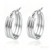 Direct supply multi-layer stainless steel earrings women's trend light luxury versatile earrings plated 18k earrings fashion
