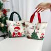 WTEMPO 4PCS Christmas Gift Bags Christmas-themed Pattern Printed Present Bags Christmas Eve Tote Bags Hand-held Packaging Bags