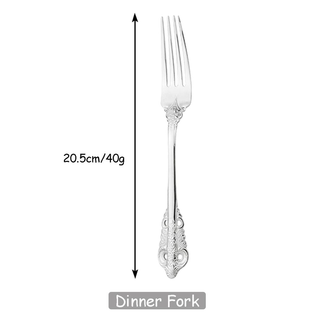 Western Mirror Dinner Fork Stainless Steel Dinnerware Cake Fork Cutlery Fruit Salad Fork Dessert Fork Set Flatware