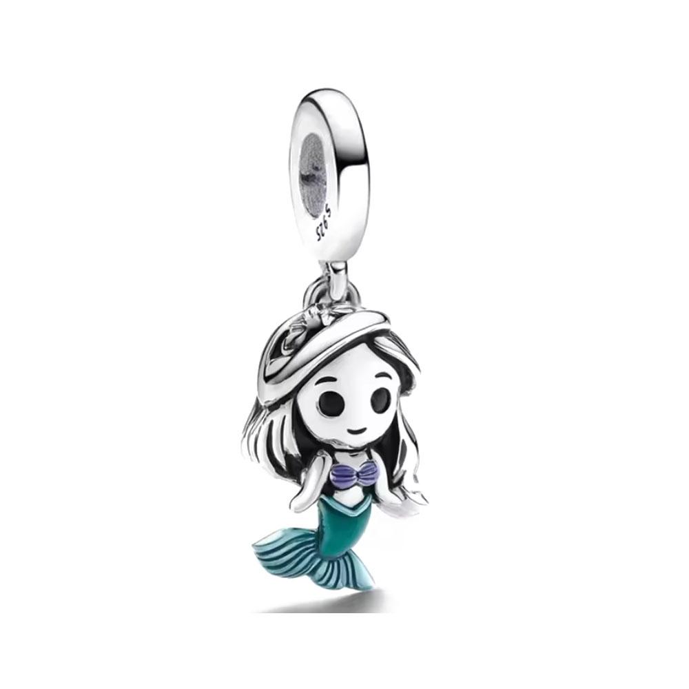 Fashionable 925 Silver Cartoon Beads Compatible with European Bracelet Koala Rabbit Mouse Princess Anime Beads DIY Jewelry Gift