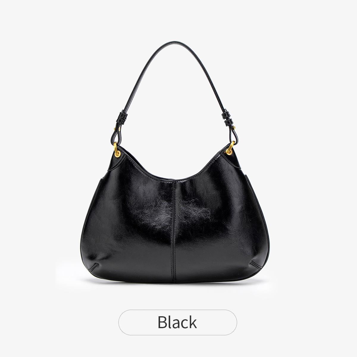 Classic Black Dumpling Handbag PU Leather Large Capacity Underarm Bag Fashionable and Elegant Women s Shoulder Bag