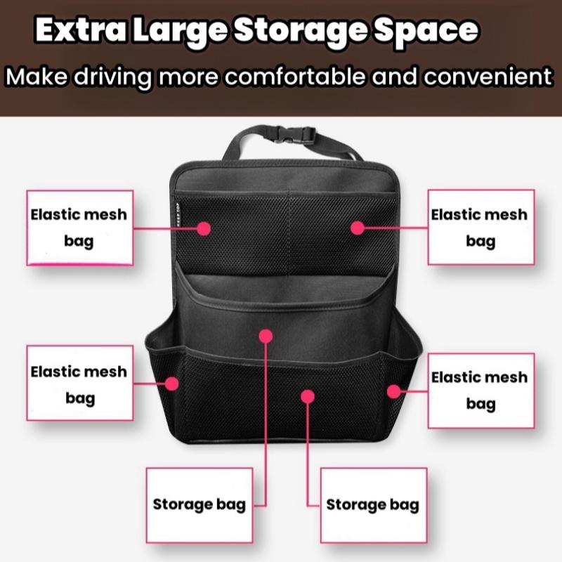 Car Trunk Organizer Adjustable Backseat Storage Bag Net High Capacity Multi-use Oxford Automobile Seat Back Organizers Universal