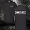 Security Security T-Shirt Schwarz 100% Baumwolle S-5XL