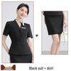 Women's Black Short-Sleeved Suit Set – Summer Lightweight Uniform for Hotel Receptionists, Sales Offices & Jewelry Stores