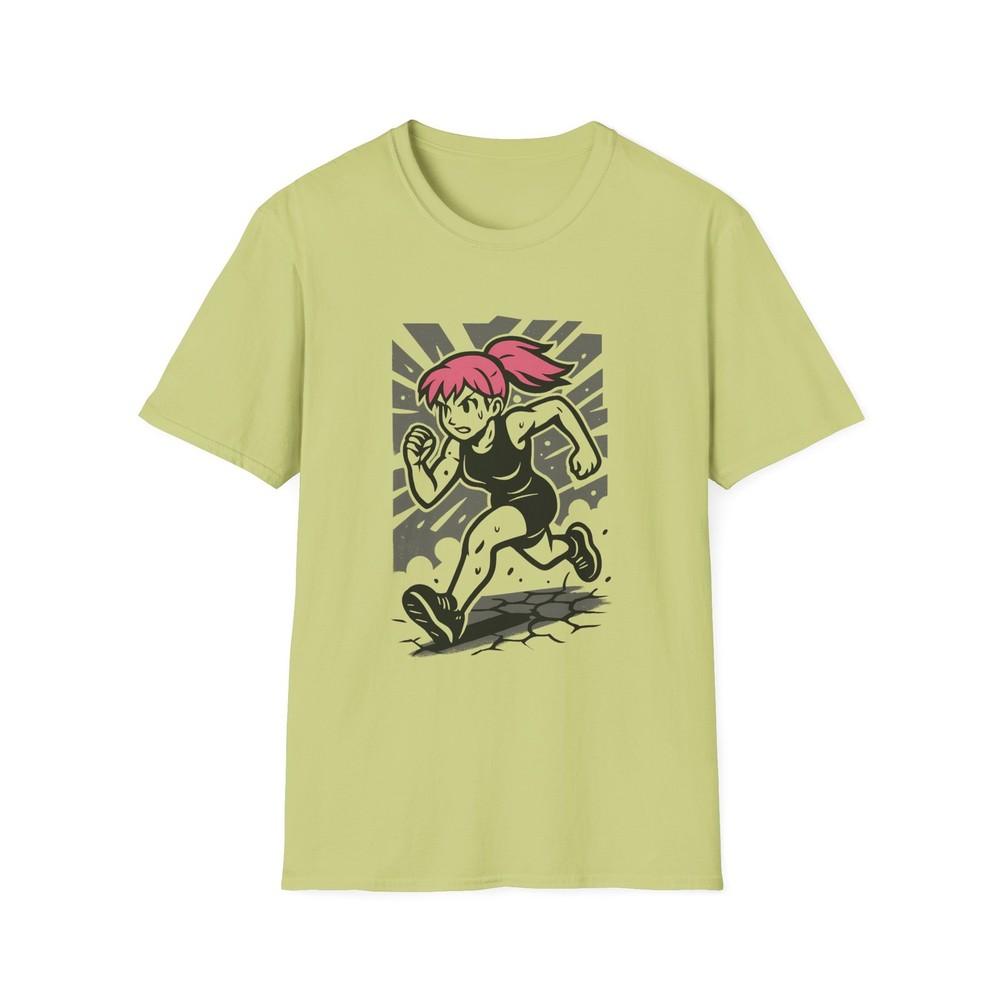 

Unisex Softstyle Speed Runner T-Shirt – Bold Line Art Athlete Tee XL