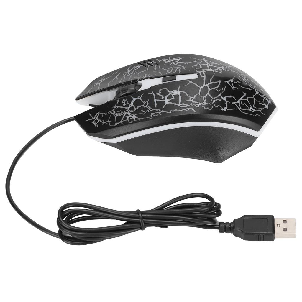 Wired Mouse Black USB Port Gaming Office Business Luminous Optical Computer Accessories