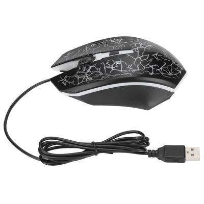 Kabelmaus Schwarz USB-Anschluss Gaming Büro Business Leuchtend Optisch Computerzubehör