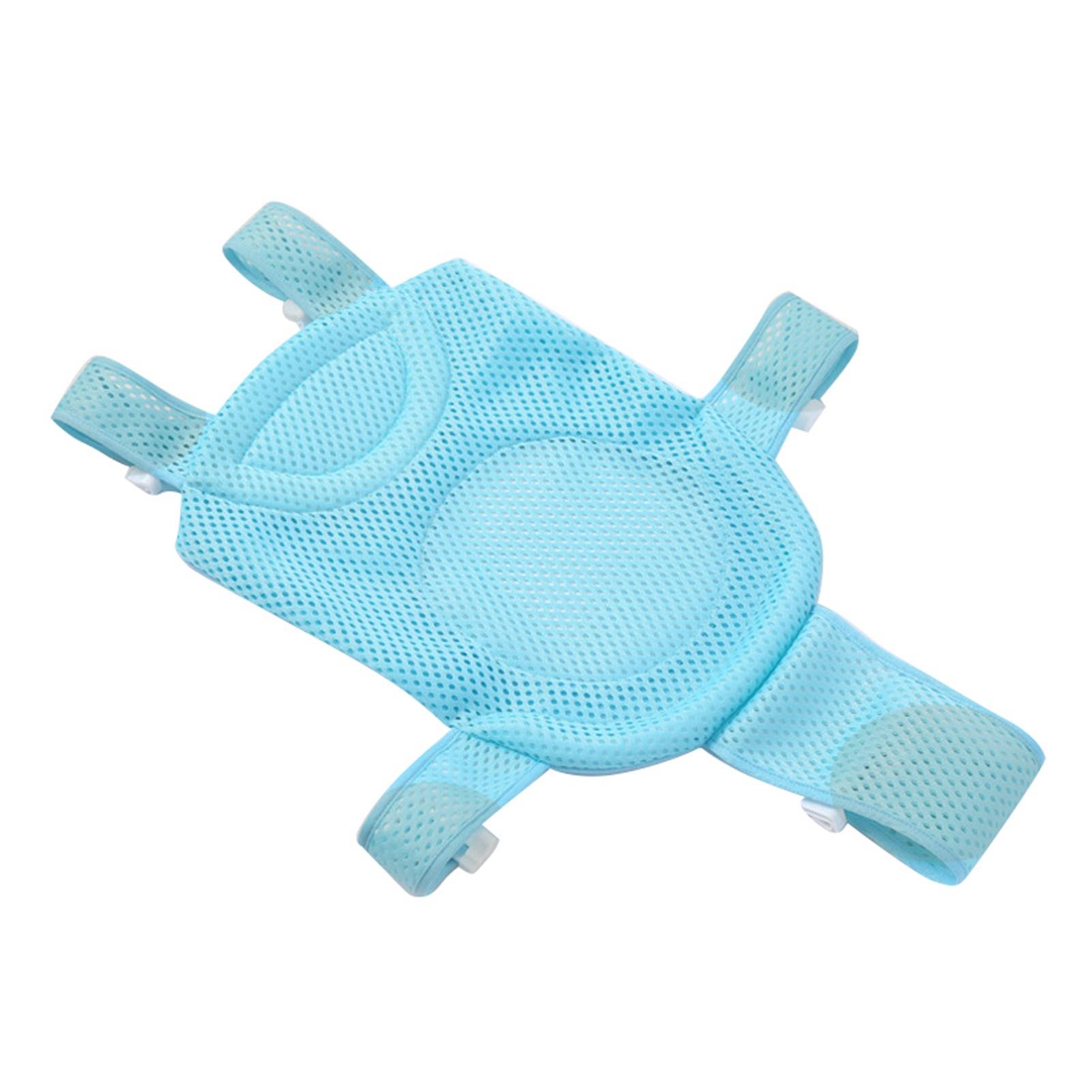 

Сетка для детской ванны, нескользящая сетка, удобная сетка для сиденья детской ванны с 5 защитными уголками синий