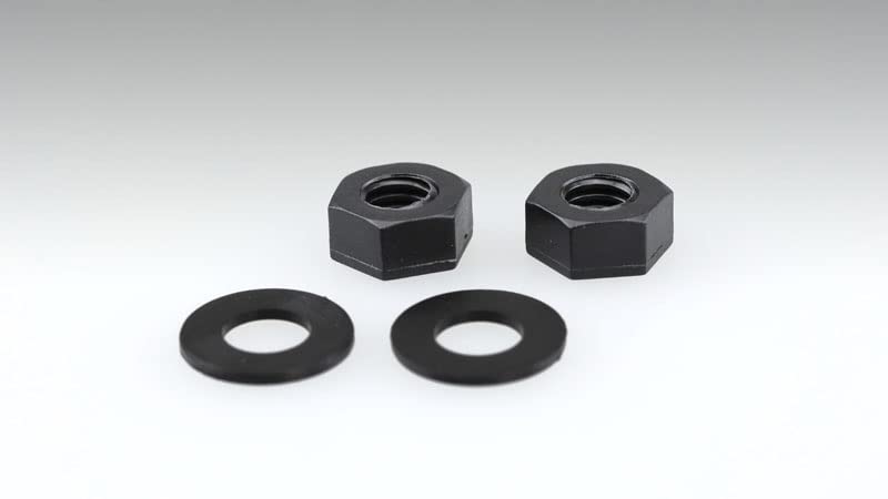 Kijima Motorcycle Bike Parts Washer & Nut Set for Nano Lamp M6 2 Pieces Black 217-5023