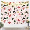 Merry Christmas Tapestry Small Snowman Wall Hanging Blanket Snowflake Wall Art for Living Room Bedroom Decoration Cute