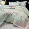 Butterfly Dance Luxury Cotton Embroidered 4-Piece Bedding Set - Light Luxury Collection