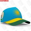Rwanda Baseball Cap Custom Name Team Logo Rwandan Hat Rwa Country Travel Kinyarwanda Nation Rwandese French Flag Po Headgear