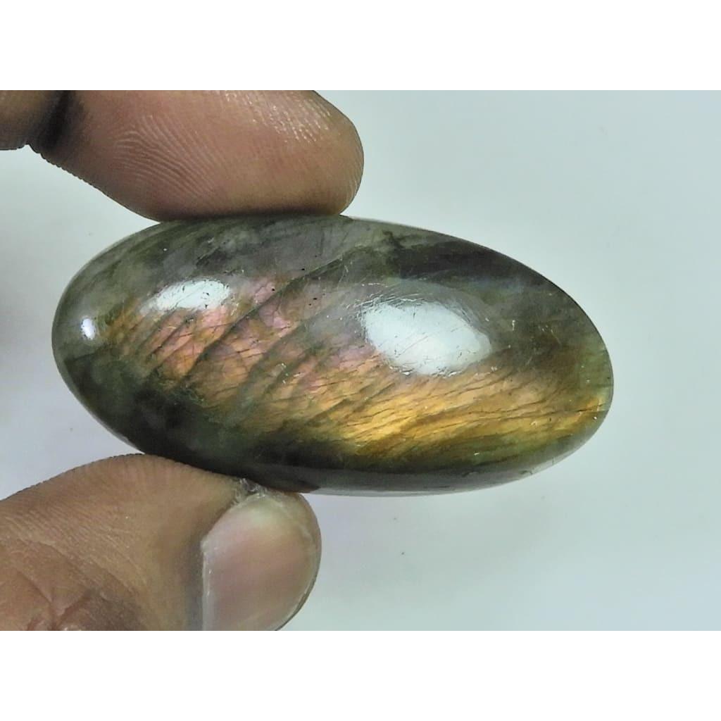 21X45X07MM Natural Purple Labradorite Spectrolite Oval Loose Gemstone 61Cts. D-449