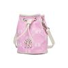 New MLB Monogram Collection Polyester Bucket Bags Shoulder Bag Crossbody Bag Mini Unisex Pink 3ABMS022N-50PKS
