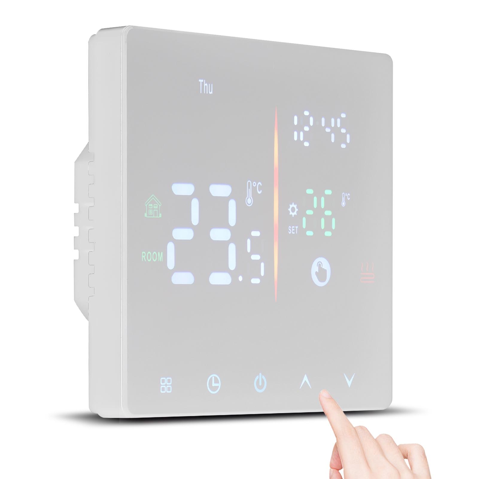 Smart Thermostat Full Touch Manual Automatic Mode Programmable Digital Temperature Controller Thermostat for Home Water Heating