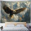 Large Eagle Wall Tapestry Vibrant Oil Painting Design Living Room Wall Hanging Cloth for Home Decoration