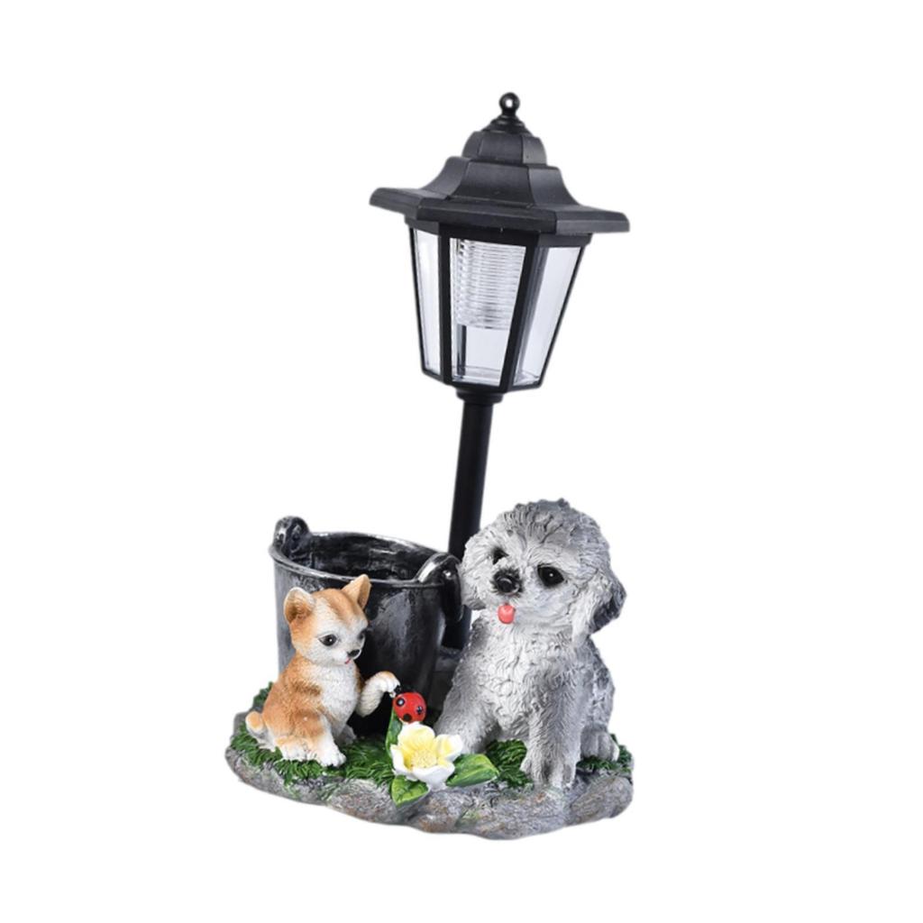 Solar Light Statue Decor Garden Lights Creative Gift Outdoor Decoration Outdoor Solar Lights for Patio Lawn Flowerpot Pathway