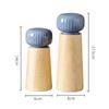 6/7Inch Pepper and Salt Grinder Manual Salt and Pepper Grinder Adjustable Roughness Ceramic Core  Oak Spice Salt Grinder