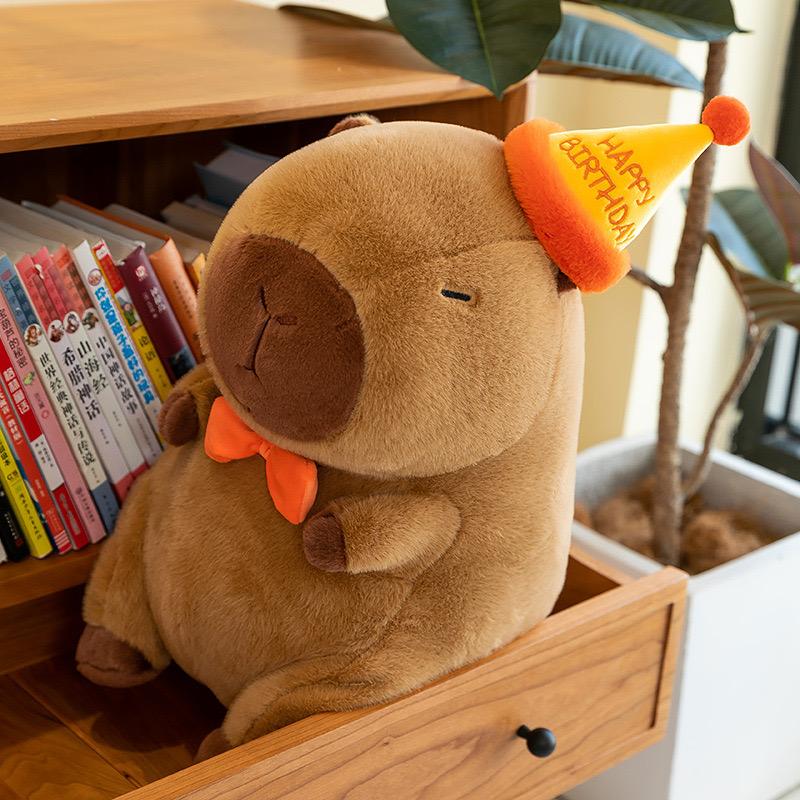 30CMCapybara Plush Doll Cute Capibara Anime Fluffty Toy Kawaii Plushie Happy Birthday Doll Gift for Girl Friend Soft Stuffed Animals