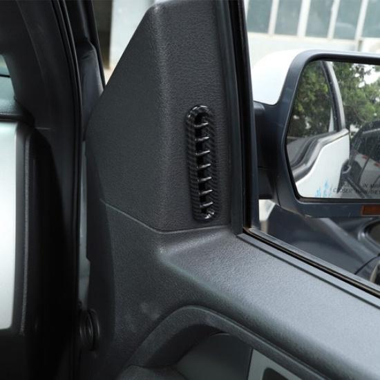 2X Door Side Air Vent Frame Trim Cover Bezel For Ford F150 2009-14 Carbon Fiber