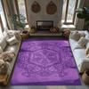 Elegant Purple Area Rug Modern Abstract Geometric Carpet Living Room Floor Mat Home Decor Non-Slip Washable Floor Covering
