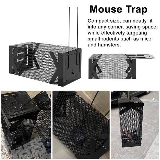 Humane Mouse Trap Easy Catch Release Rat Cage Reusable Indoor Outdoor Animal Trap for Mice Voles Hamsters Barns Warehouses