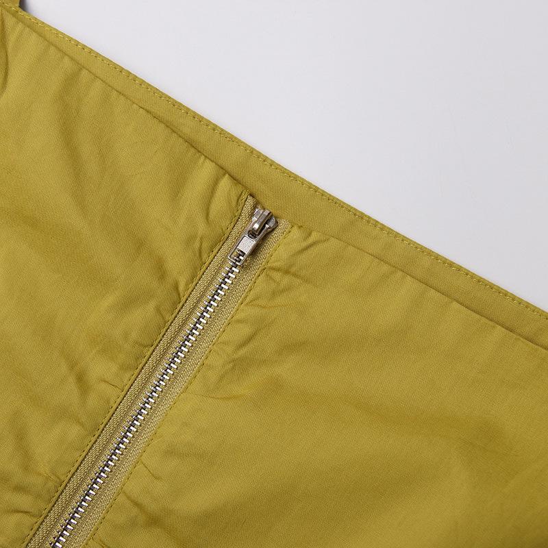 Spring 2025 Women's Square Neck Spliced Puff Sleeve Crop Top