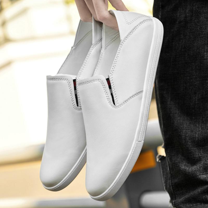 Fashion New Handmade Mens Casual Shoes Simple Comfy Loafers All-match Leather Man Driving Shoes Mocasines Stylish Slip-On Walking Flats