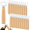 Flaschenöffner Set 20 Stück Edelstahl Holzgriff Gravierte Öffner für Hochzeit 14,3x4cm