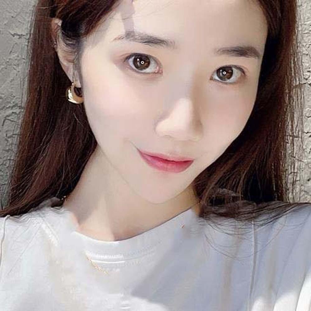 925 Silver Needle Circle Earrings Elegant Silver Ear Buckles Brilliant Golden Round Earrings  Girls