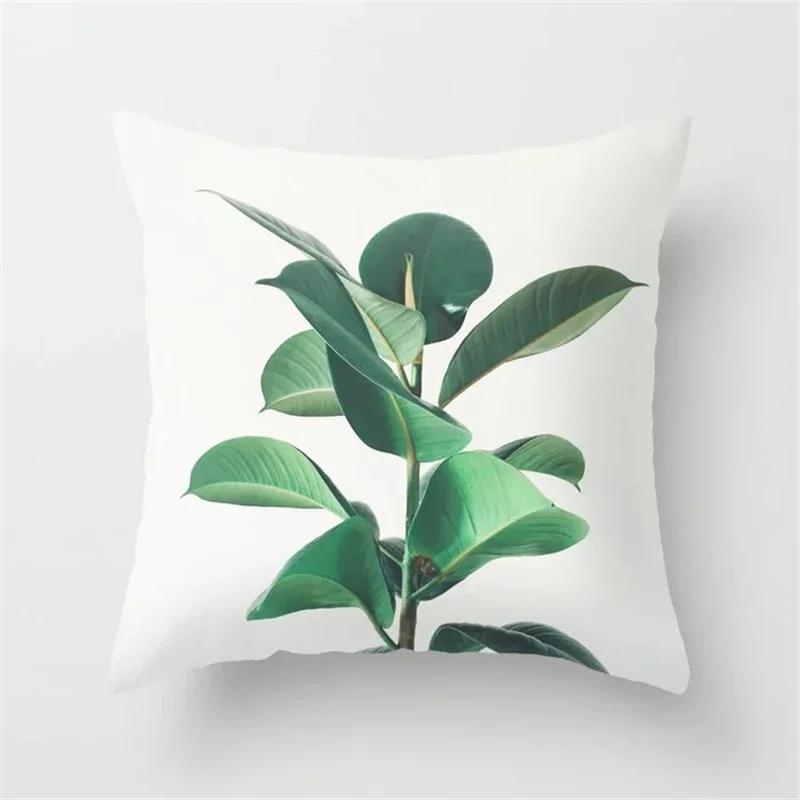 NEW Modern Green Plants Cushion Cover Geometric Nordic Throw Pillows For Home Decoration Cactus Tropical Decorative Pillowcase
