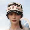 Unisex Bull Head Embroidered Mesh Baseball Cap