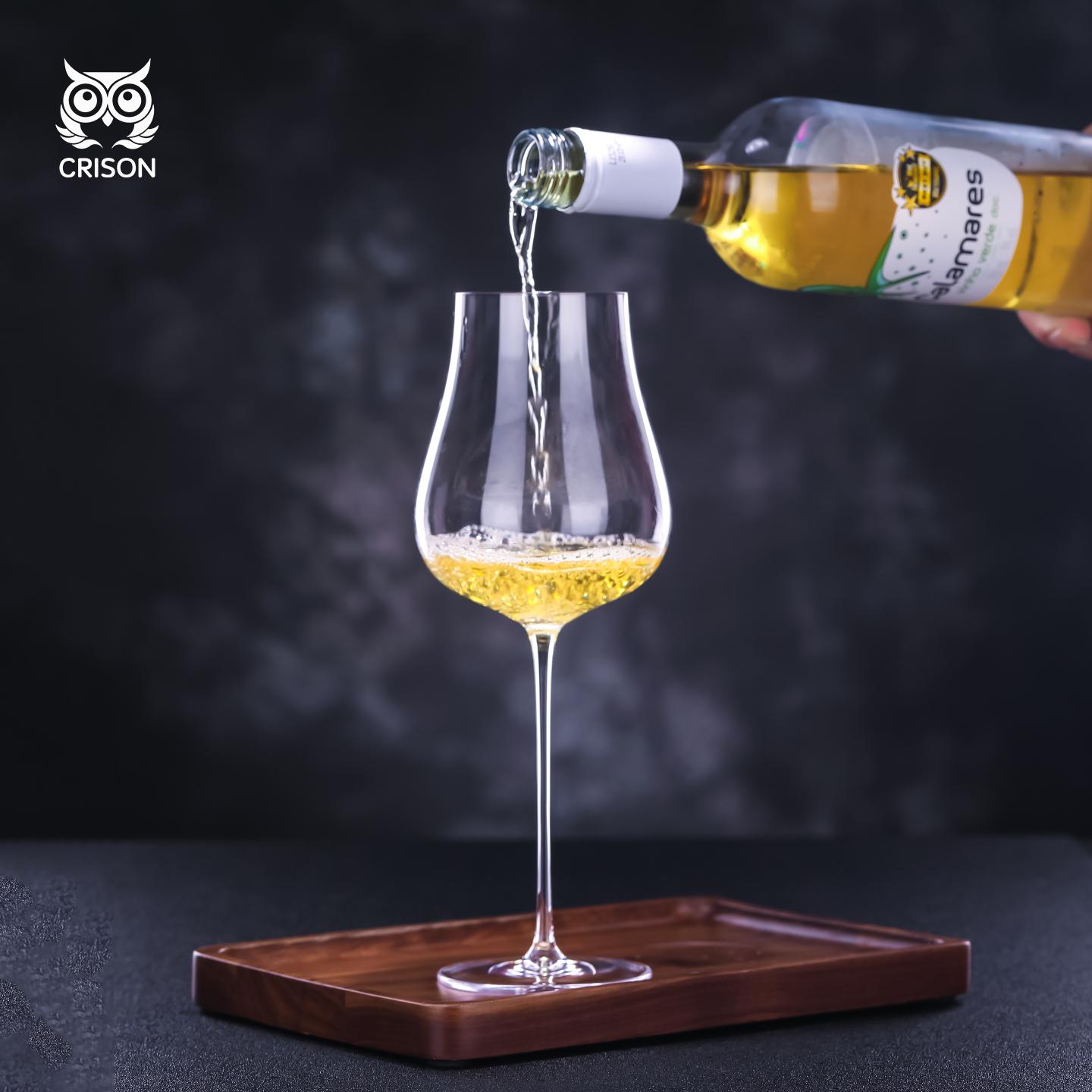 

WG9202 CRISON Slovakia Style Super Thin Crystal Burgundy Goblet Dark White Wine Glass Sommelier Exclusive Tasting Wine Glass 635ML
