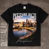 Pittsburgh Skyline PNG Design | Three Rivers Halftone DTF Transfer (Digital Download)