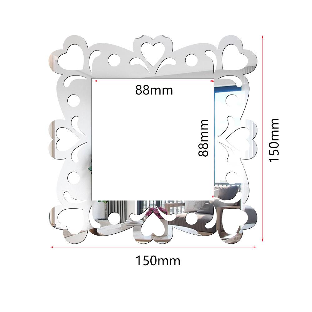 Partition Wallpapers Home Decor - Square Acrylic Mirror Switch Stickers,Self-Adhesive Reflective Decals for Living Room Bedroom