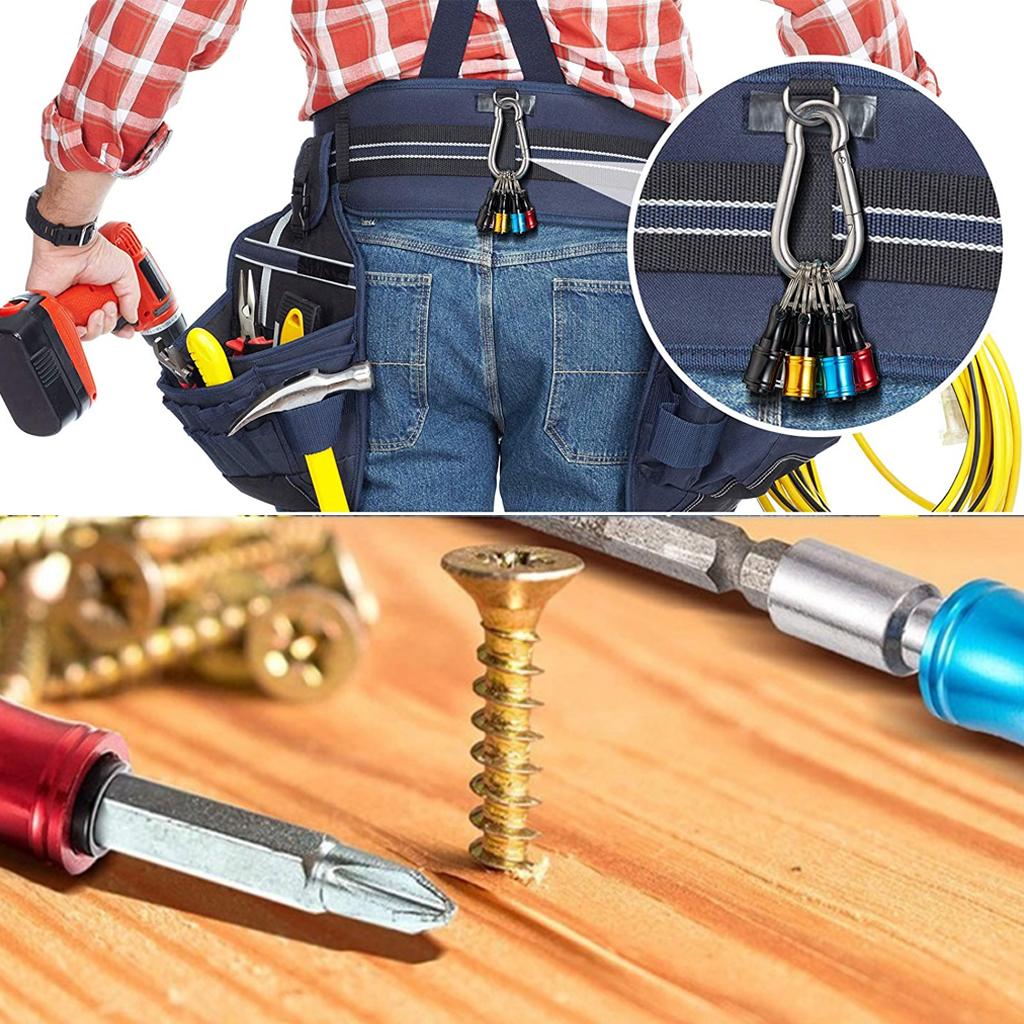 10pcs Keychain Extension Bar Quick Release Keychain Easy Change Screwdriver Bits Holder Set Extension Bar 1/4inch Hex