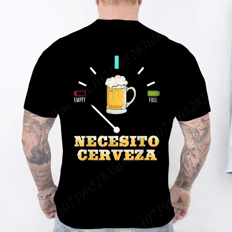 

Fashion Casual T-Shirt NECESITO CERVEZA Printed Mens T-Shirt Fashion T-Shirt Summer Beer T-Shirt Fashion Casual Top S