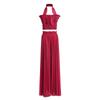 Fashionable Sexy Pleated Suit Women's Neck Ruffled Top With High-waisted Wide-leg Pants