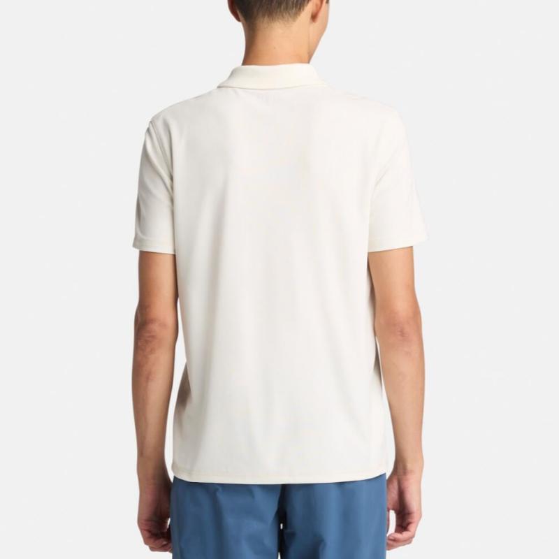 Timberland Logo Polo Décontracté Respirant Confortable Manches Courtes Homme Hauts Vintage-Blanc A5QHJ-CM9